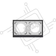 Рамка 2 поста IP44, черный уголь