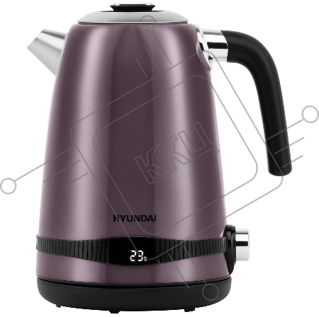 Чайник электрический Hyundai HYK-S4800 1.7л. 2200Вт фиолетовый/черный (корпус: металл)