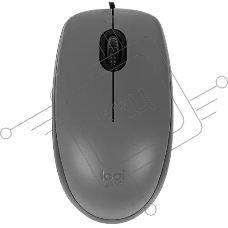 Мышь проводная Logitech M111 SILENT серый, 1000 dpi, USB, кнопки - 3