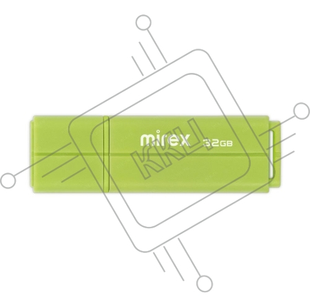 Флеш накопитель 32GB Mirex Line, USB 2.0, Зеленый
