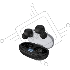 Беспроводные наушники Maxvi MHF-109BT черные TWS\капли\LCD\Sensor\200мАч\5.2\кабель Type-C