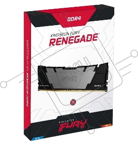 Память Kingston DDR4 4x32GB 3200MHz KF432C16RB2K4/128 Fury Renegade Black RTL Gaming PC4-25600 CL16 DIMM 288-pin 1.35В kit dual rank с радиатором Ret