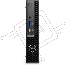 Неттоп Dell Optiplex 7020 MFF Core i3-14100T, 8Gb, 512Gb SSD, Intel UHD Graphics 770, WLAN + BT, KB ENG, Mouse, Linux Ubuntu,2YW