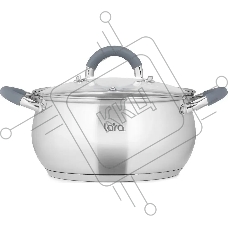 Кастрюля LARA LR02-482 BELL 20x11,5 см, 3,5 л, нержавеющая сталь 316L (хром/никель/молибден), с крышкой