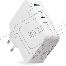 Сетевое зарядное устройство (адаптер питания) TopON GaN 130W 3xType-C, USB, Power Delivery, Quick Charge 4.0, белый TOP-GaN-130W