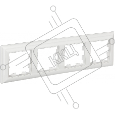 Рамка 4-местная IEK BRITE РУ-4-Бр DECOR 3D-форма белый