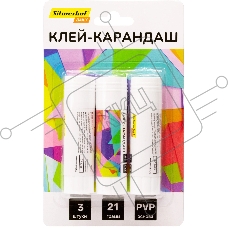 Клей-карандаш Silwerhof Daily 21гр ПВП блистер (упаковка:3шт)