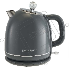 Чайник электрический Delta LUX DE-1018 (1,7 л. металл/пластик) серый