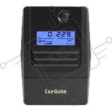 Источник бесперебойного питания ExeGate Smart LB-450.LCD.AVR.4C13 (450VA/270W, LCD, AVR, 4*C13, батарея 12V 4.5Ah, Black)