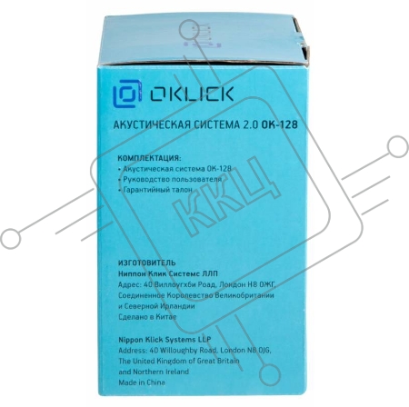 Колонки Oklick OK-128 2.0 черный 6Вт