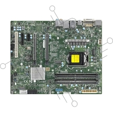 Материнская плата Supermicro MBD-X12SAE-B, LGA 1200, Intel W480, 4xDDR4, 4xSATA, 2xM.2, 3xPCIe 3.0 (x16, x16, x1), 1xDP, 1xHDMI, 1xDVI-D, 2xUSB-A 2.0, 2xUSB-A 3.2 Gen 1, 3xUSB-A 3.2 Gen 2, 1xUSB-C 3.2 Gen 2, 1x 2.5Gb LAN, 1x 1Gb LAN, 5.1, 1xCOM, ATX