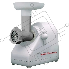 Мясорубка электрическая Белвар Помощница КЭМ-П2У 304-04 белый, 1500 Вт, 0.4 кг/мин, реверс, насадки - 6