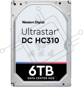 Жесткий диск WESTERN DIGITAL ULTRASTAR Ultrastar DC HC310 HUS726T6TALE6L4 6Тб Наличие SATA 3.0 256 Мб 7200 об/мин Количество пластин/головок 4/8 3,5