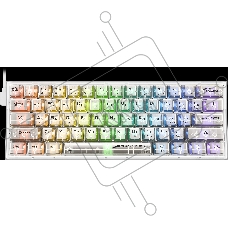 Игровая клавиатура Redragon Fizz прозрачно-белая 71736 (USB,+ICE, 61 кл., RGB подсветка)