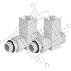 Набор дизайн-вентилей Royal Thermo CUBE, прямой (белый) 1/2