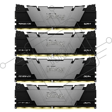 Оперативная память Kingston Fury Renegade, DDR4, 128GB (4x32GB), 3200MHz, CL16, DIMM, радиатор, чёрный