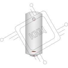 Водонагреватель Thermex TitaniumHeat 70 V Slim  1.5 кВт, 70 л, 956х365х378 мм
