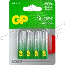 Батарея GP Super Alkaline G-Tech 15А AA (8шт)