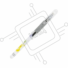 Ручка гелевая Deli EG101-BK прозрачный, d=0.5мм, черные чернила, игловидный пишущий наконечник, резиновая манжета
