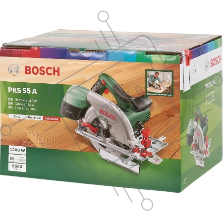 Циркулярная пила (дисковая) Bosch PKS 55 A 1200Вт (ручная) D диска.:160мм (0603501000)