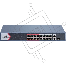 Коммутатор iFLOW F-SW-EM418POE-VM/L, 16×100 Мбит/с PoE + 2×1 Гбит/с Комбо (RJ45/SFP), настраиваемый
