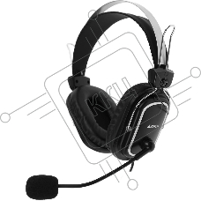 Гарнитура проводная с микрофоном A4Tech HU-50 черный 2м накладные USB оголовье