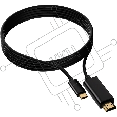 Кабель-переходник аудио-видео Buro USB Type-C (m)/HDMI (m) 1.5м. черный (BU-TYPEC-HDMI-1.5M)