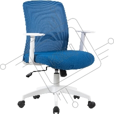 Кресло компьютерное Cactus CS-WMC333-BL темно-синий, сиденье темно-синий, сетка/ткань, низк.спин. крестов. пластик, пластик белый Кресло компьютерное Cactus CS-WMC333-BL темно-синий, сиденье темно-синий, сетка/ткань, низк.спин. крестов. пластик, пластик белый