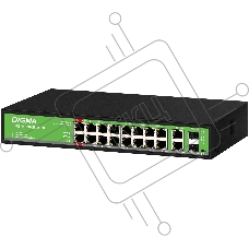 Коммутатор Digma DSP216G-2G-2S-R300, 18×1 Гбит/с + 2×1 Гбит/с SFP, неуправляемый