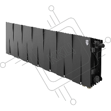 Радиатор биметаллический Royal Thermo PianoForte 200 чёрный VR80- 14 секц.
