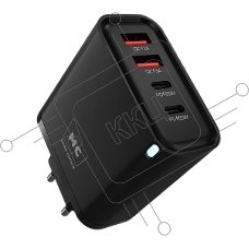 Зарядное устройство MORE CHOICE (4620202555649) NC95 2USB+2Type-C 3.0A PD 65W, черный Зарядное устройство MORE CHOICE (4620202555649) NC95 2USB+2Type-C 3.0A PD 65W, черный