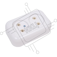 Розетка 2-м Кунцево ОП Валентина 10А IP20 РА10-382 бел. 5416