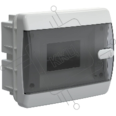 Корпус пластиковый IEK UNION Compact UIC-KP12-V-06-41-K01 ЩРВ-П-6 IP41 черная прозрачная дверь