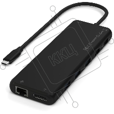 Док-станция (USB-хаб) Satechi ST-P3D13K 13-in-1 Triple Display Multiport Adapter (2xHDMI, DP, 6xUSB-A, Ethernet, 2xUSB-C, Audio) до 85 Вт, черный