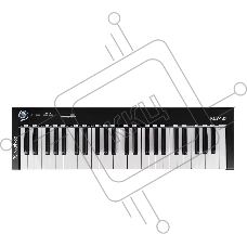 Клавиатура MIDI [AX-1973K] Axelvox [KEY49j Black] 4-октавная (49 клавиш) динамическая USB, 3 кнопки, джойстик (Pitch Bend и Modulation), 1 программируемый фейдер, вход Sustain педали, выключатель питания, питание от USB. Цвет черный.