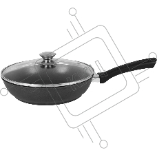 Сковорода Kukmara С269а 260/60-м с ручкой, со стекл.крышкой (с ут.дном) АП