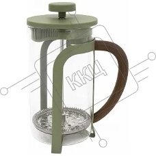 Френч-пресс DOMENIK DMF251 COLOR&WOOD серо-зеленый 350 мл