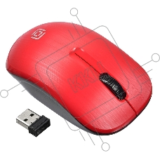 Мышь беспроводная Oklick 525MW красный, 1000 dpi, радиоканал, USB, кнопки - 3
