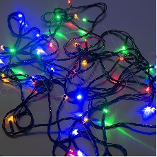 Гирлянда светод. рисовая Funray RL-540M, 5м, 40LED, мульти (4цв.), темно-зел. шнур 0,7м, контроллер,