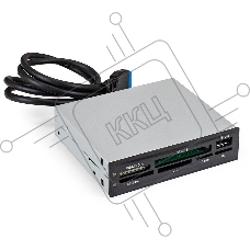 Кард-ридер ExeGate CR-611U3/черный/SD/SDHC/SDXC/MMC/microSD/T-Flash/CF/MS/MS micro/XD/USB 3.0/металл/пластик