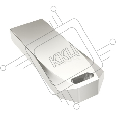 Флешка USB HOCO UD4 (6957531099857), 128Gb, USB 2.0, R/W 30/10, серебристый
