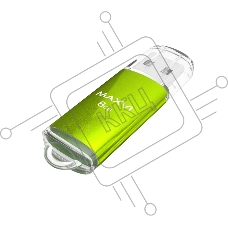 Флешка USB Maxvi MP 8GB green (FD8GBUSB20C10MP)