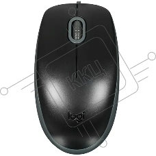 Мышь проводная Logitech M110 Silent черный, 1000 dpi, USB, кнопки - 3