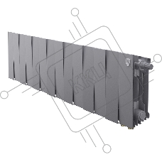 Радиатор биметаллический Royal Thermo PianoForte 200 серебристый VR80- 14 секц.