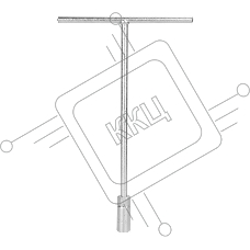 Торцевой ключ с Т-образной ручкой Deli DL13 13мм (размер 285х183 мм)