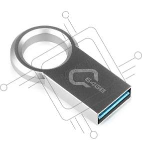 Накопитель QUMO 64GB Ring USB 3.0 цвет корпуса металлик  (QM64GUD3-Ring)