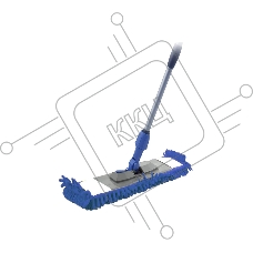 Швабра HAPPY PANDA HP-M04 телескопическая, 120 см, с насадкой микрофибра лапша