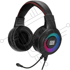 Гарнитура проводная полноразмерная игровая с микрофоном (гарнитура) ExeGate Gaming HS-520G (USB, 2x3.5мм, динамик 40мм, 20-20000Гц, длина кабеля 2.5м, регулировка громкости, RGb подсветка)