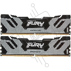 Оперативная память Kingston Fury Renegade, DDR5, 32GB (2x16GB), 6400MHz, CL32, DIMM, с радиатором, серебристый/черный