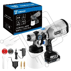 Краскопульт аккумуляторный DEKO SG20DK Max, 20В, 800 мл, 1x3.0Ач [083-1135]